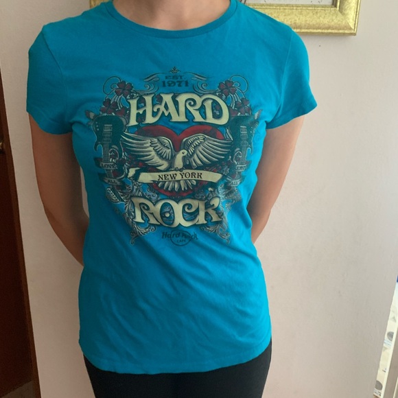 Y2K Blue Hard Rock Tee - Picture 2 of 2